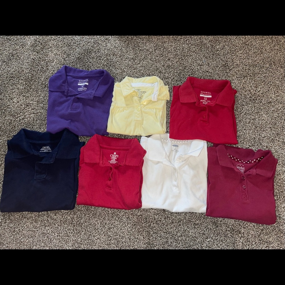 Girls school uniform polo bundle